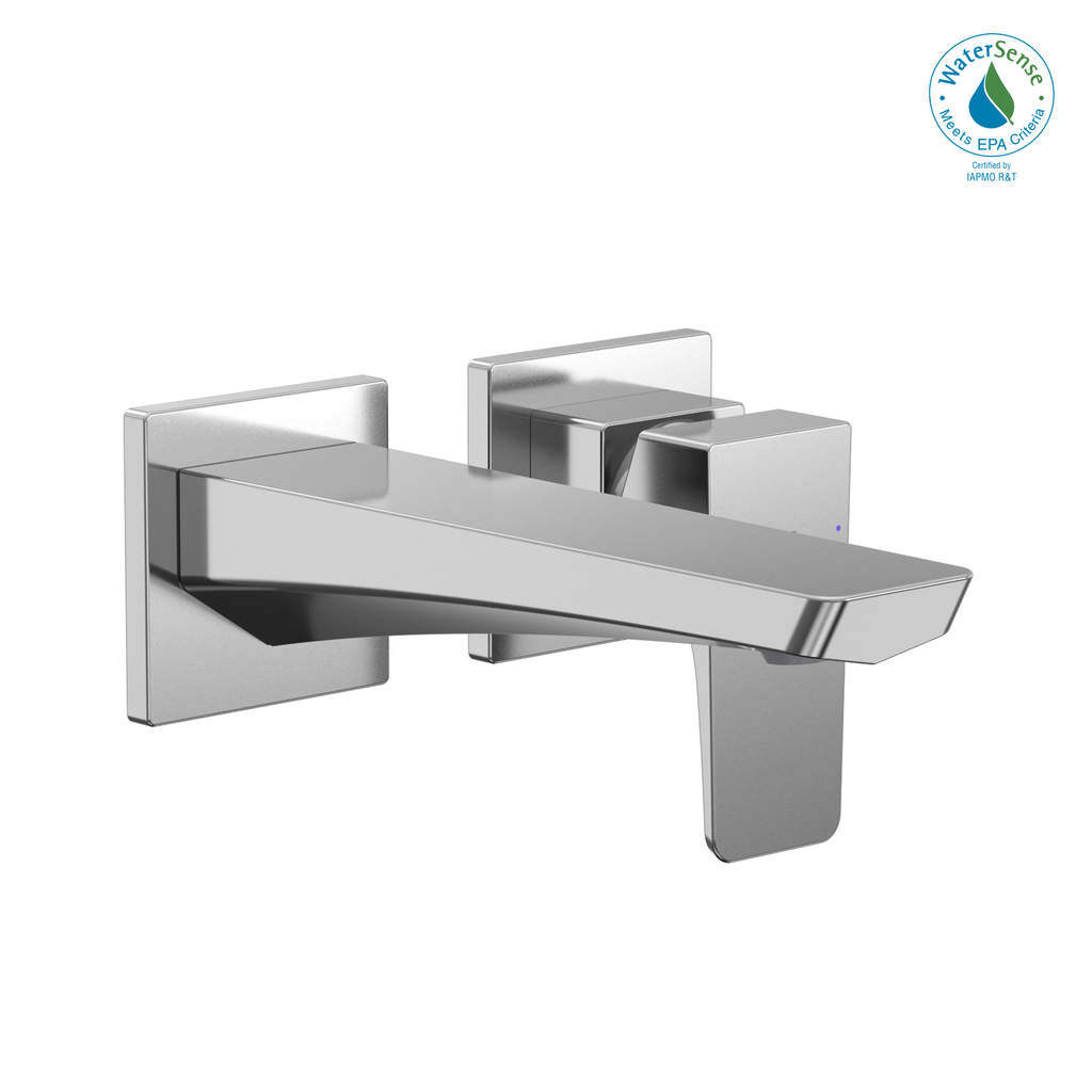 TOTO® GE 1.2 GPM Wall-Mount Single-Handle Bathroom Faucet with COMFORT GLIDE Technology, Polished Chrome - TLG07308U#CP