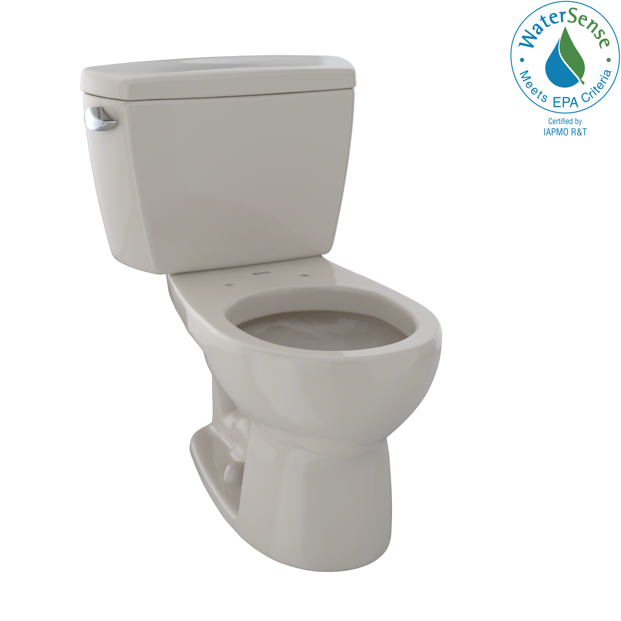 TOTO® Eco Drake® Two-Piece Round 1.28 GPF Toilet, Bone - CST743E#03