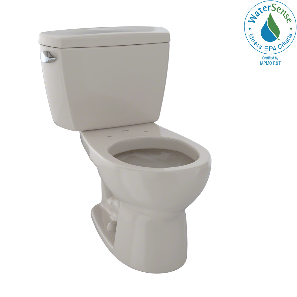 TOTO® Eco Drake® Two-Piece Round 1.28 GPF Toilet, Bone - CST743E#03