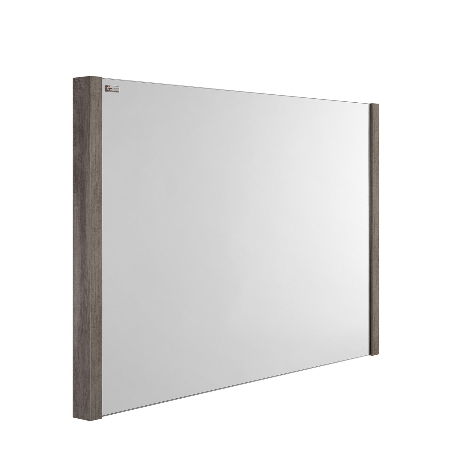 48" Slim Frame Bathroom Vanity Mirror, Wall Mount, Ash, Serie Roma by VALENZUELA