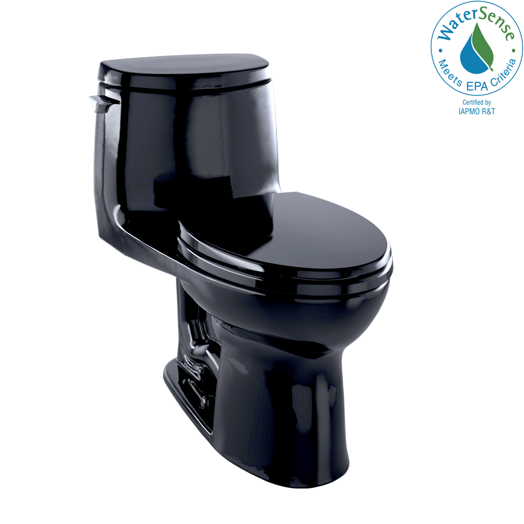 TOTO® UltraMax® II 1G® One-Piece Elongated 1.0 GPF Universal Height Toilet, Ebony Black - MS604114CUF#51