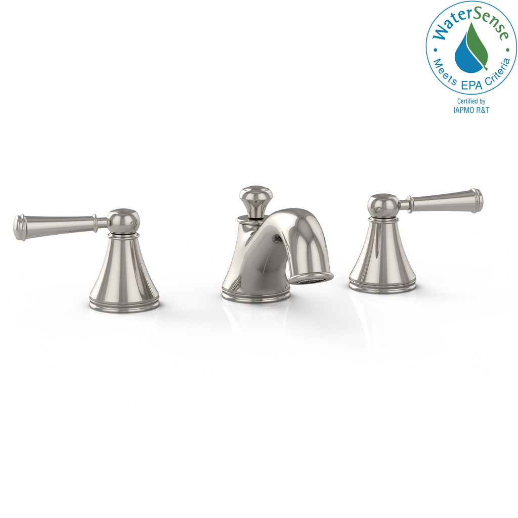 TOTO® Vivian™ Two Handle Widespread 1.2 GPM Bathroom Sink Faucet, Polished Nickel - TL220DD112#PN