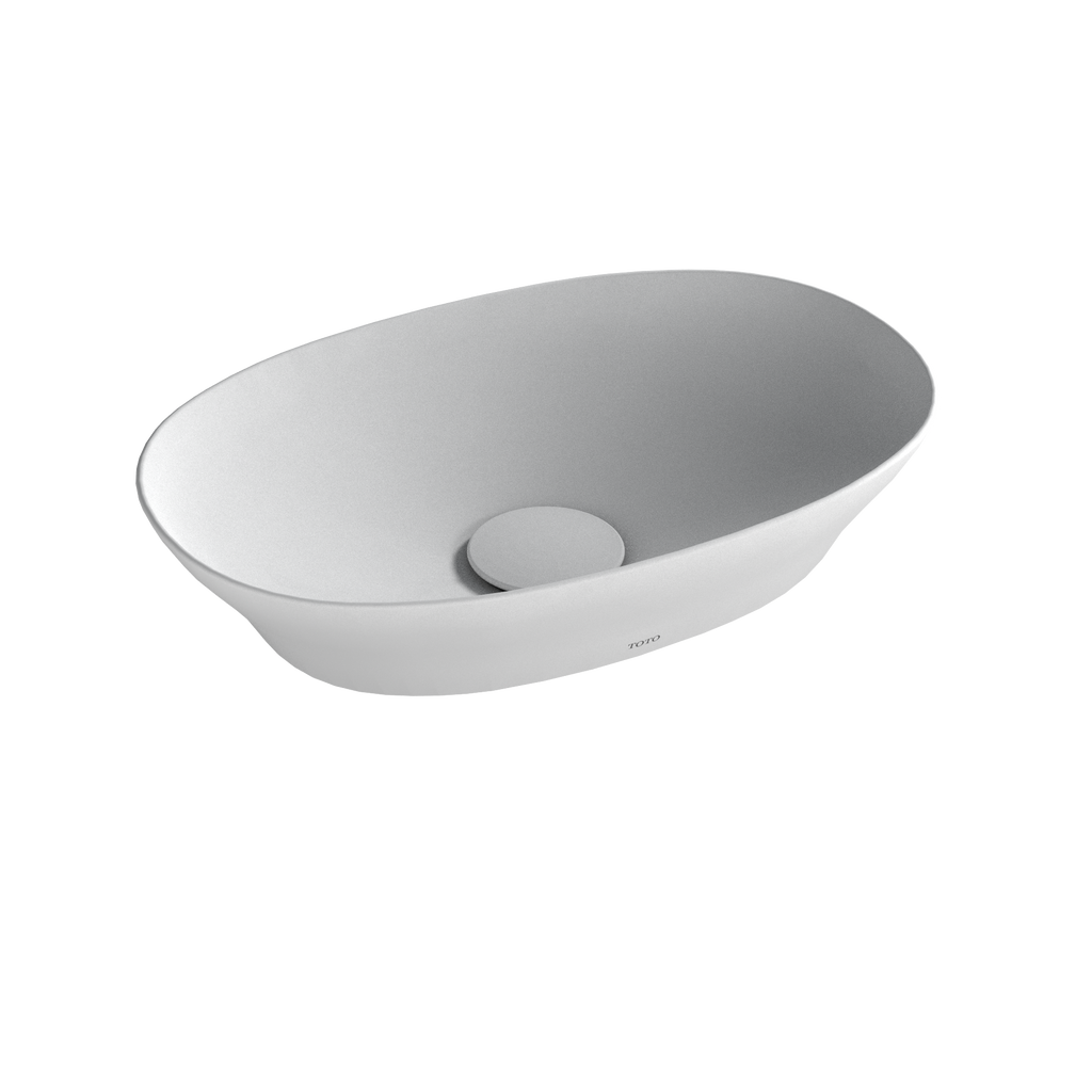 TOTO® Kiwami® Oval 16 Inch Vessel Bathroom Sink with CEFIONTECT®, CLEAN MATTE - LT473MT#CMW