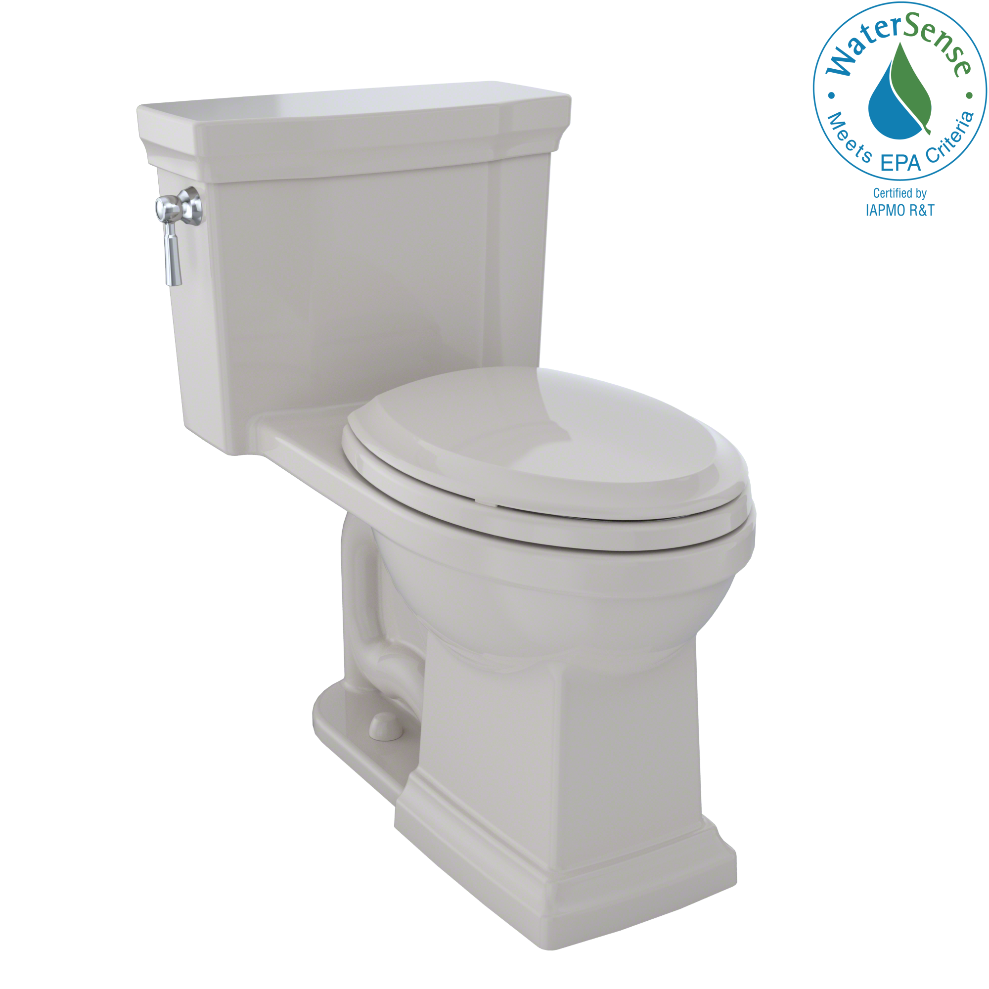 TOTO® Promenade® II One-Piece Elongated 1.28 GPF Universal Height Toilet with CeFiONtect™, Sedona Beige - MS814224CEFG#12