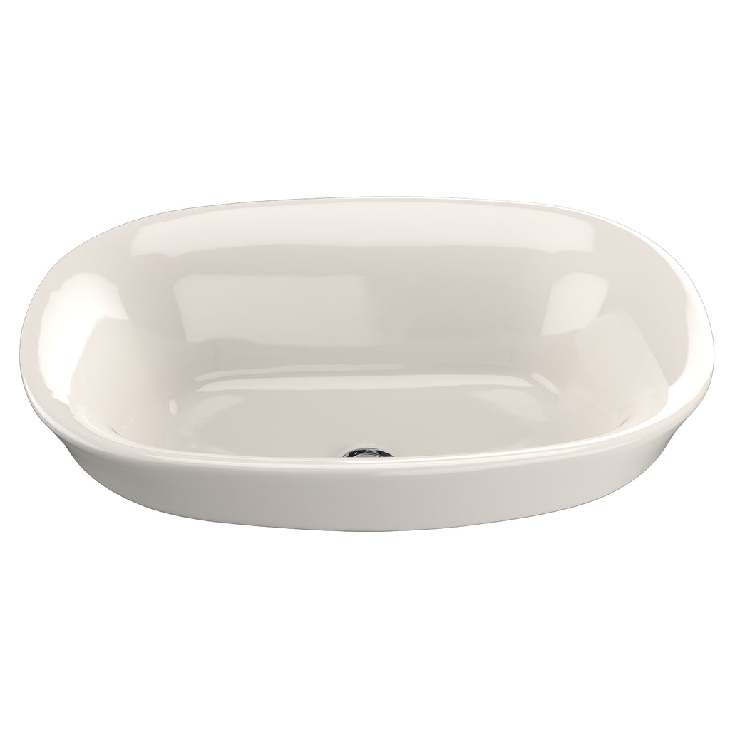 TOTO® Maris™ Oval Semi-Recessed Vessel Bathroom Sink with CeFiONtect™, Sedona Beige - LT480G#12