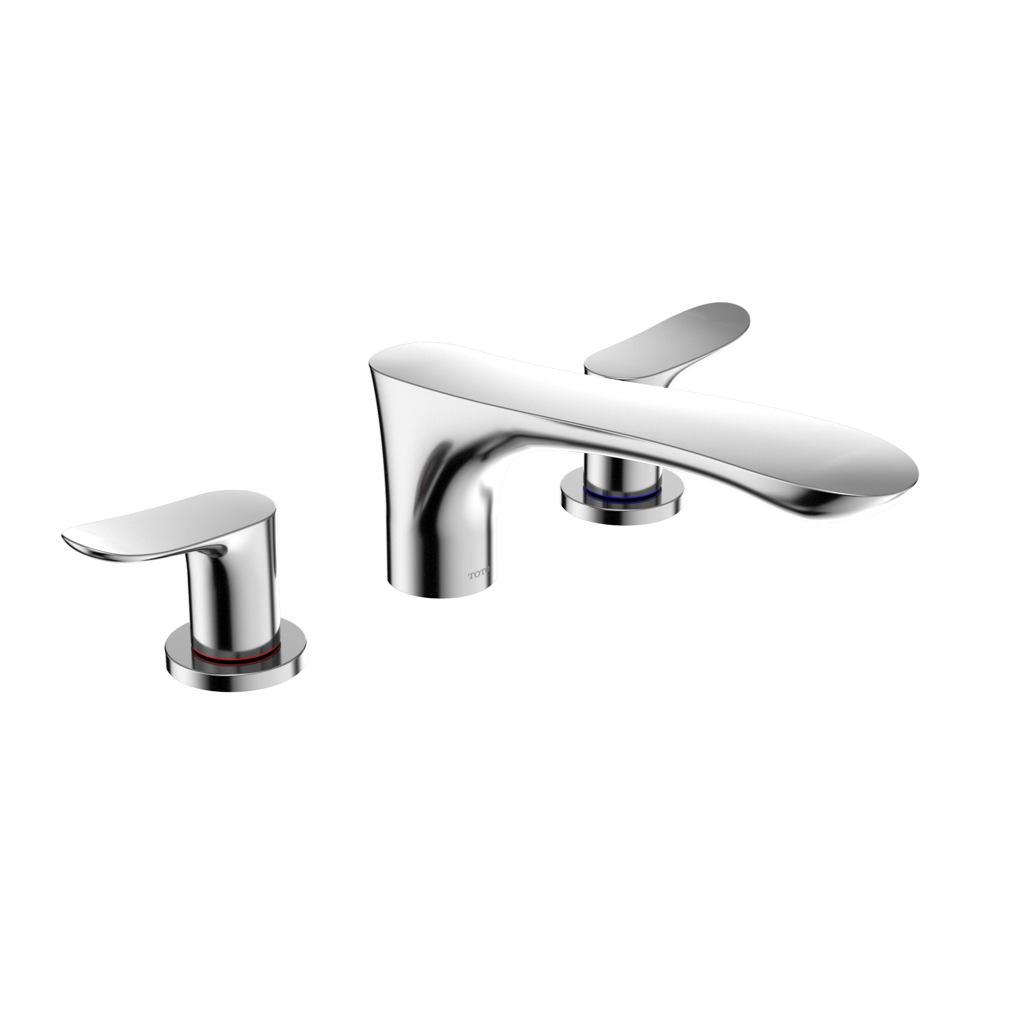 TOTO® GO Two-Handle Deck-Mount Roman Tub Filler Trim, Polished Chrome - TBG01201U#CP