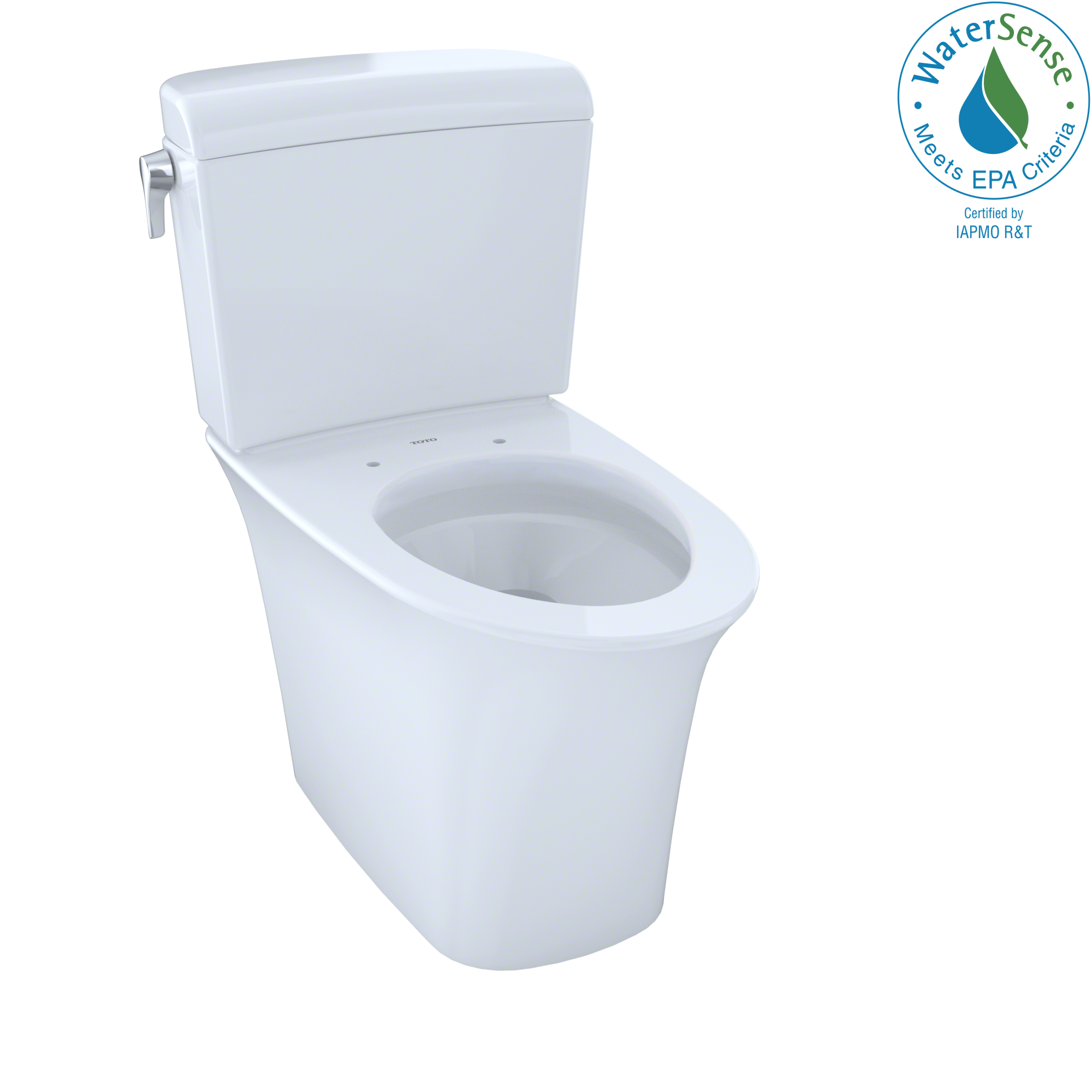 TOTO® Maris® Two-Piece Elongated Dual-Max®, Dual Flush 1.28 and 0.9 GPF Universal Height Skirted Toilet with CeFiONtect™, Colonial White - CST484CEMFG#01