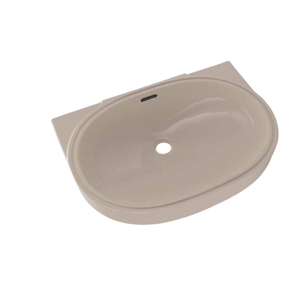 TOTO® Oval 19-11/16" x 13-3/4" Undermount Bathroom Sink with CeFiONtect™, Bone - LT546G#03