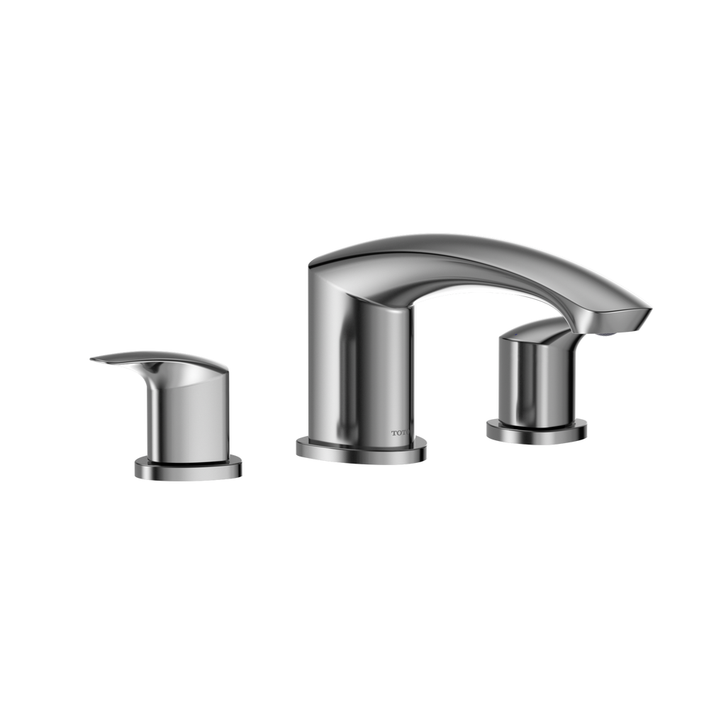 TOTO® GM Two-Handle Deck-Mount Roman Tub Filler Trim, Polished Chrome - TBG09201U#CP