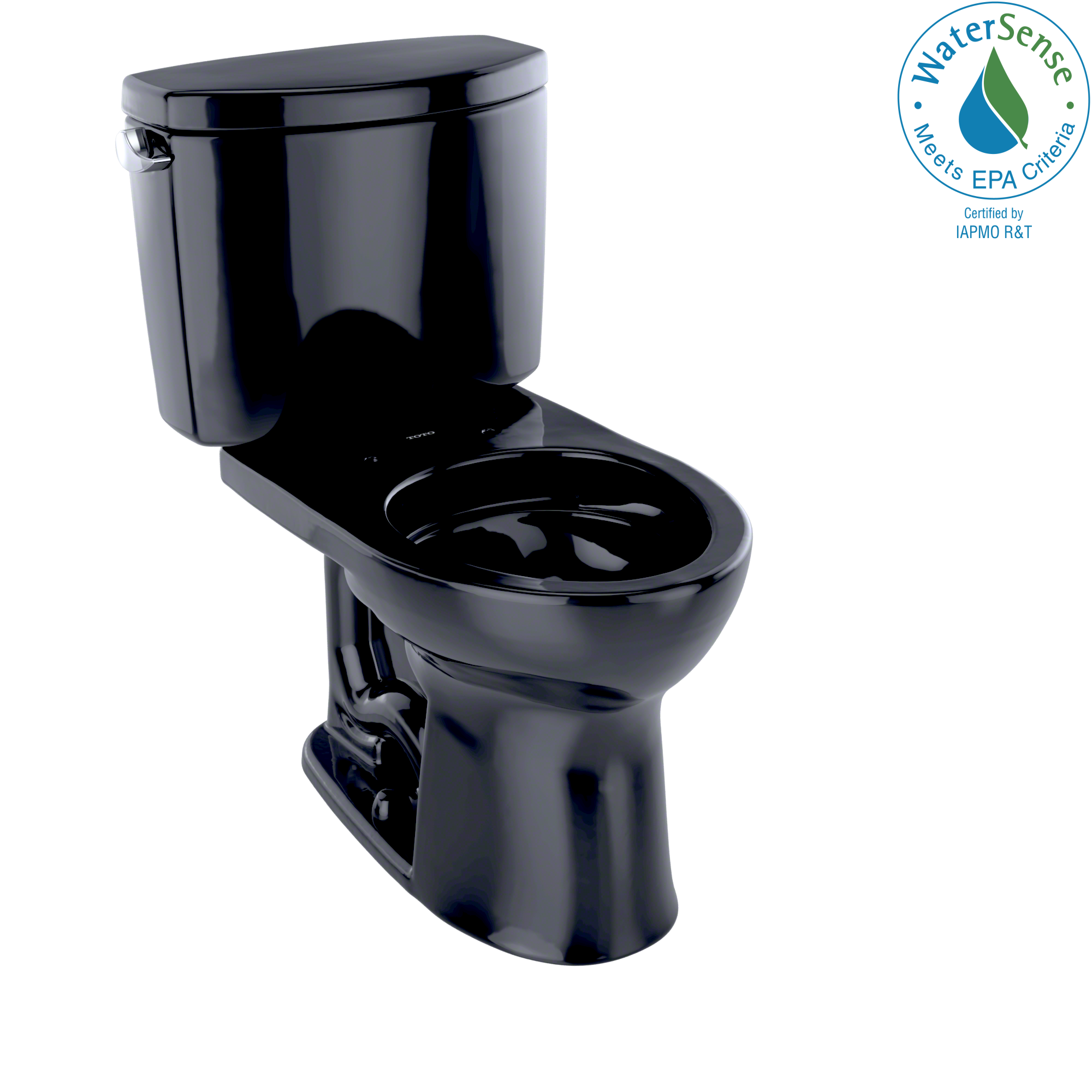 TOTO® Drake® II Two-Piece Round 1.28 GPF Universal Height Toilet, Ebony - CST453CEFG#51