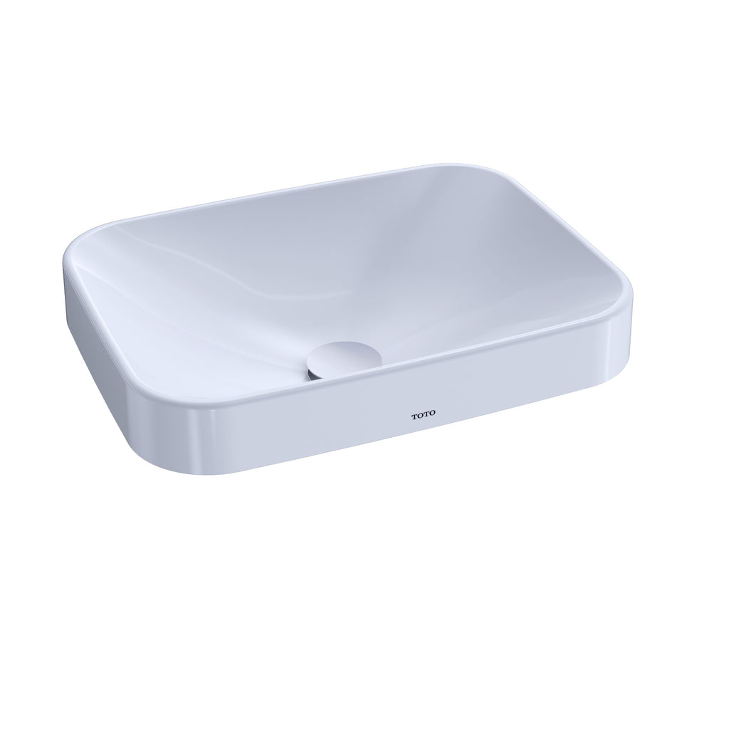 TOTO® Arvina™ Rectangular 20" Vessel Bathroom Sink with CeFiONtect™, Cotton White - LT425G#01