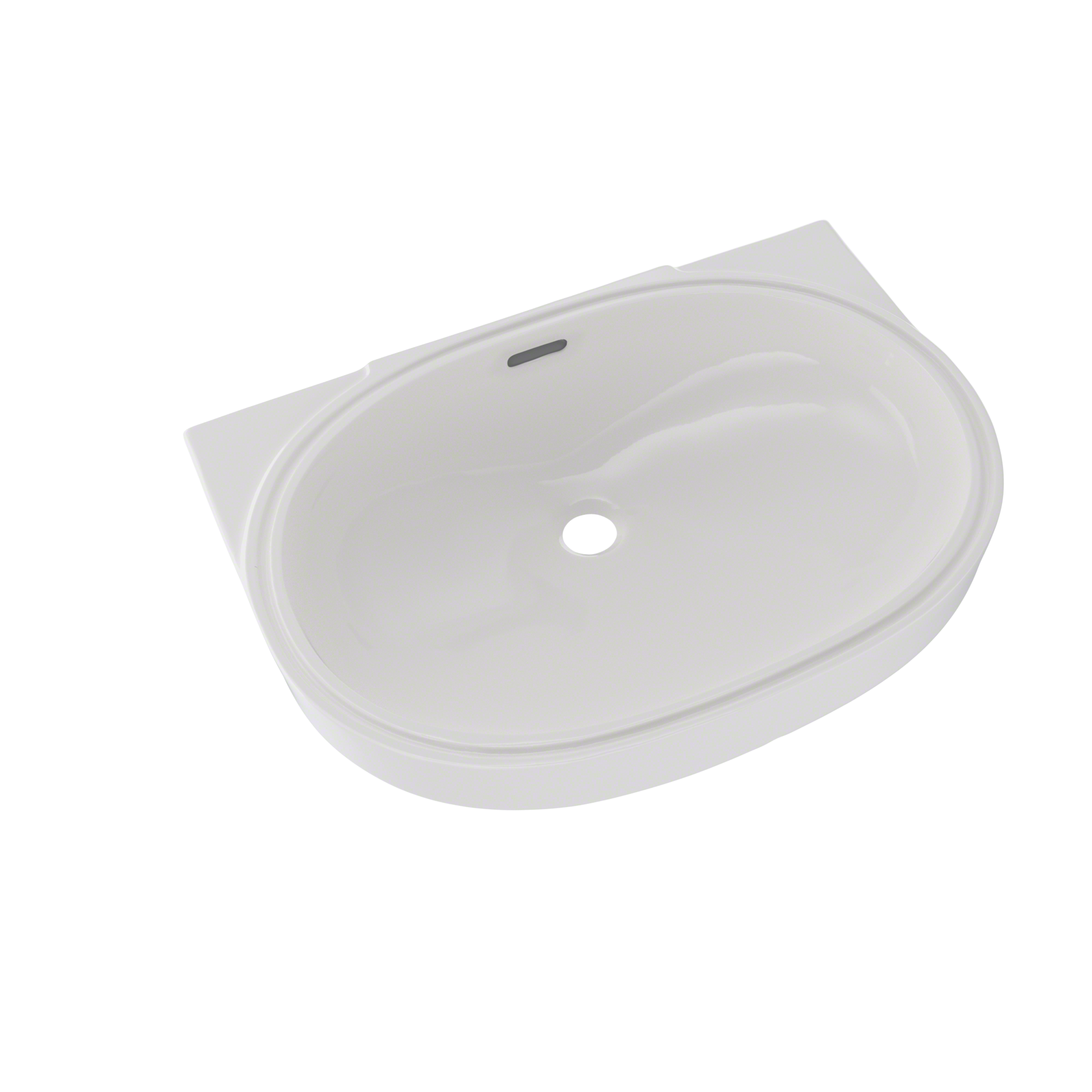 TOTO® Oval 19-11/16" x 13-3/4" Undermount Bathroom Sink with CeFiONtect™, Colonial White - LT546G#11