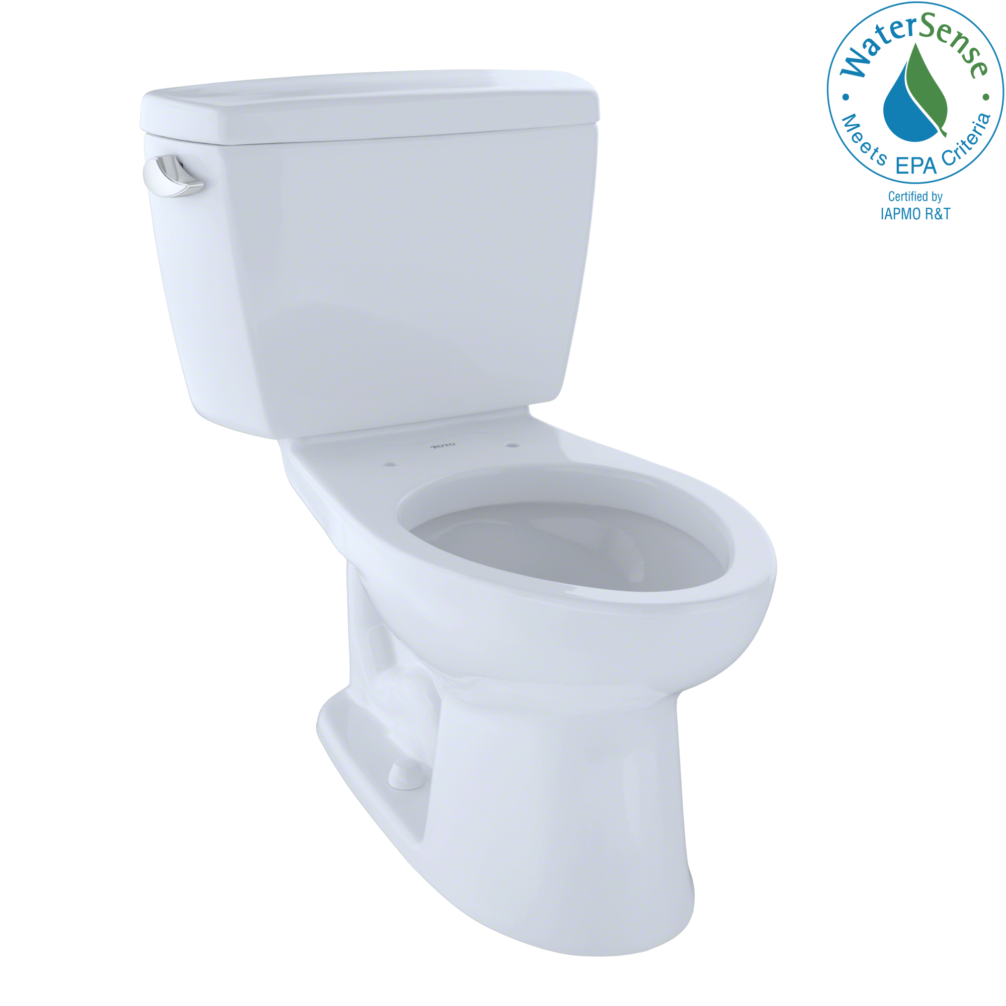 TOTO® Eco Drake® Two-Piece Elongated 1.28 GPF Universal Height Toilet for 10 Inch Rough-In, Cotton White - CST744EF.10#01