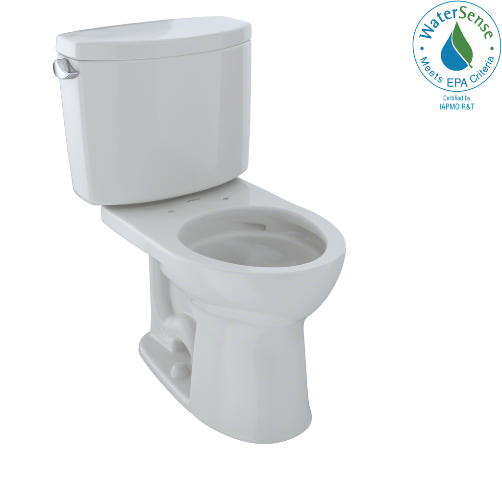 TOTO® Drake® II Two-Piece Round 1.28 GPF Universal Height Toilet with CeFiONtect™, Colonial White - CST453CEFG#11