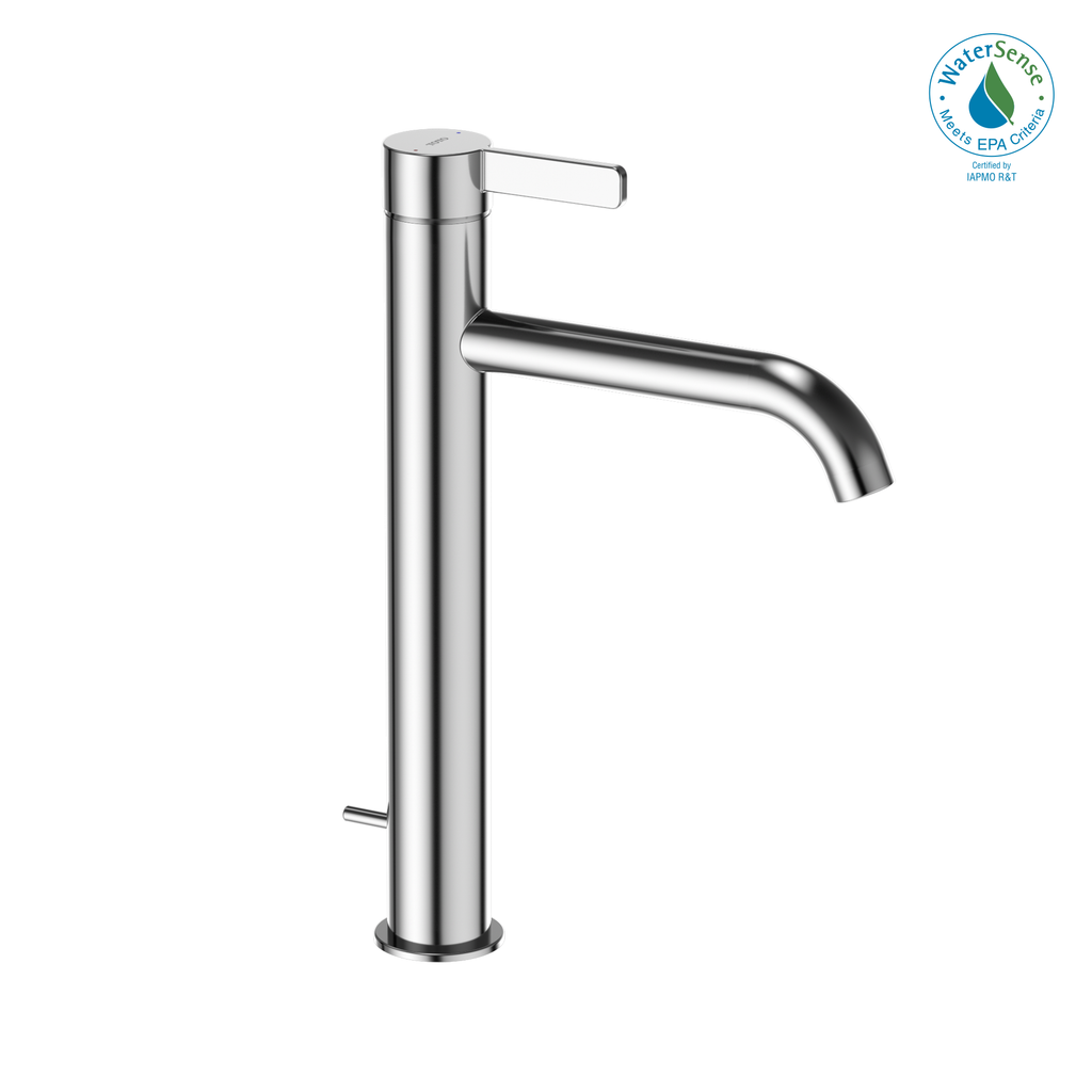 TOTO® GF 1.2 GPM Single Handle Vessel Bathroom Sink Faucet with COMFORT GLIDE Technology, Polished Chrome - TLG11305U#CP