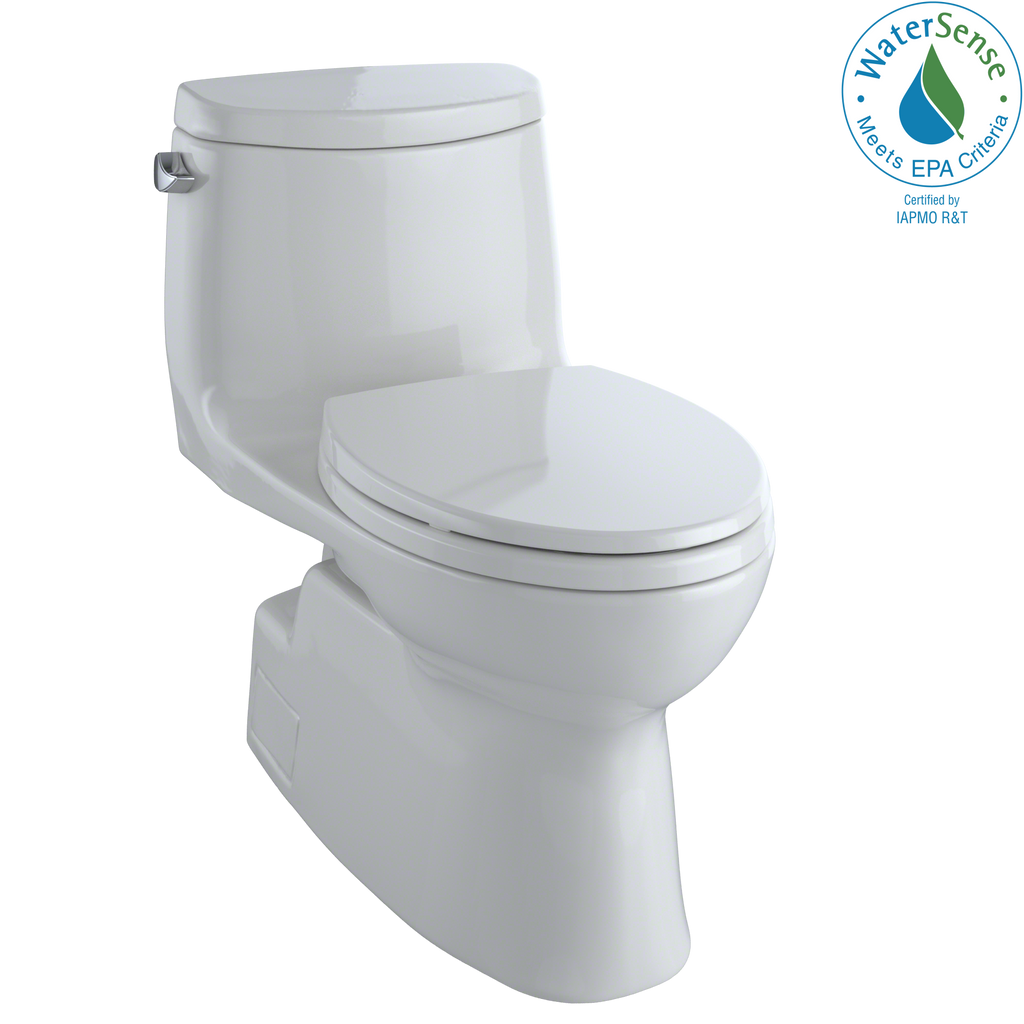 TOTO® Carlyle® II One-Piece Elongated 1.28 GPF Universal Height Skirted Toilet with CeFiONtect™, Colonial White - MS614114CEFG#11