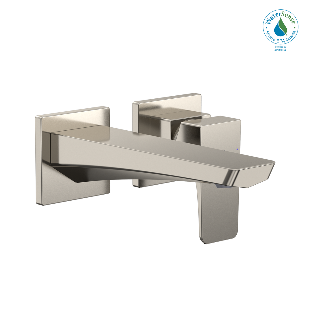 TOTO® GE 1.2 GPM Wall-Mount Single-Handle Bathroom Faucet with COMFORT GLIDE Technology, Polished Nickel - TLG07308U#PN