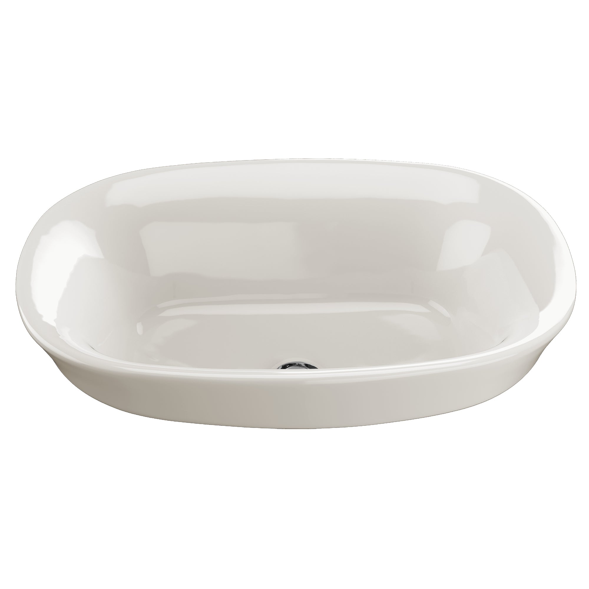 TOTO® Maris™ Oval Semi-Recessed Vessel Bathroom Sink with CeFiONtect™, Colonial White - LT480G#11