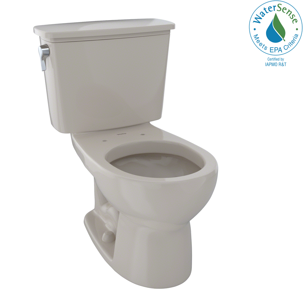 TOTO® Eco Drake® Transitional Two-Piece Round 1.28 GPF Toilet, Bone - CST743EN#03