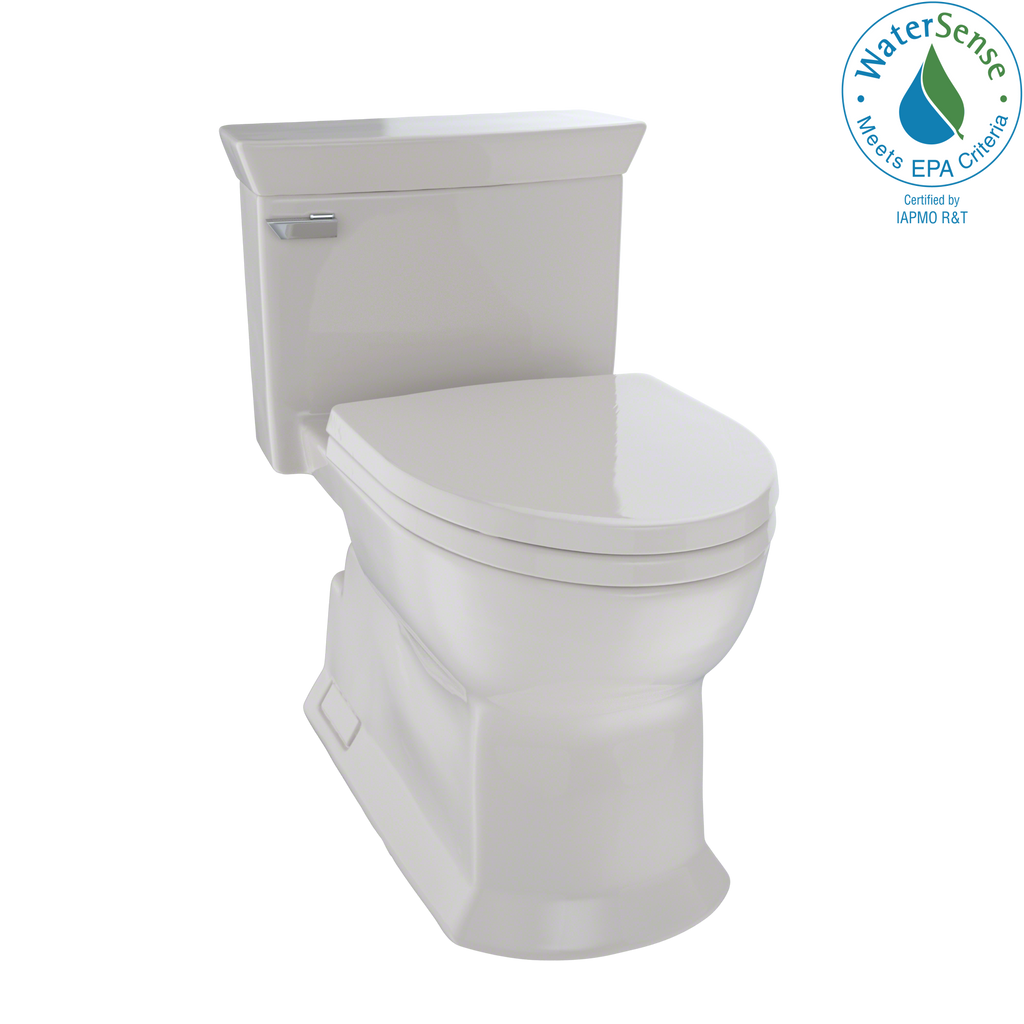 TOTO® Eco Soirée® One Piece Elongated 1.28 GPF Universal Height Skirted Toilet with CeFiONtect™, Sedona Beige - MS964214CEFG#12