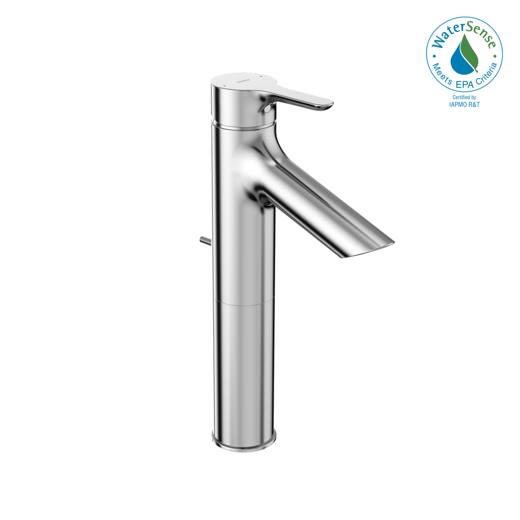 TOTO® LB 1.2 GPM Single Handle Semi-Vessel Bathroom Sink Faucet with COMFORT GLIDE™ Technology, Polished Chrome - TLS01304U#CP