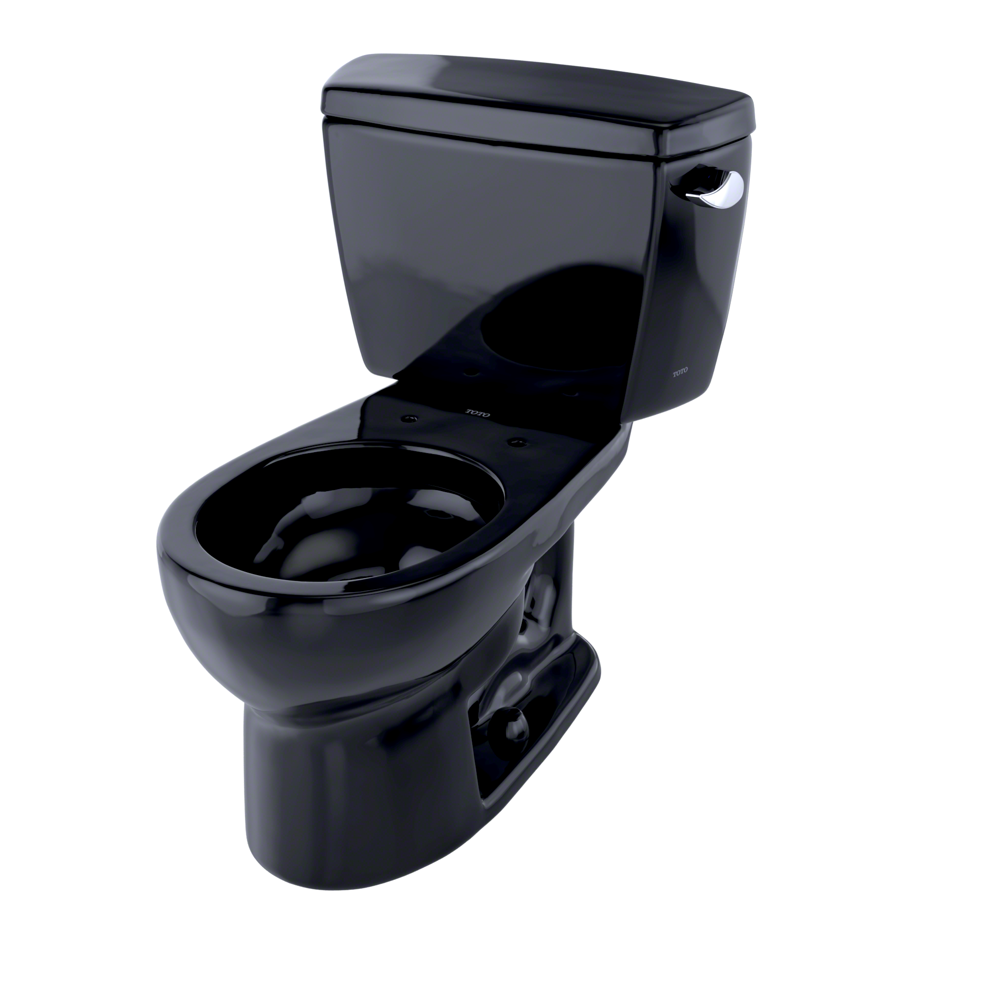 TOTO® Drake® Two-Piece Round 1.6 GPF Toilet with Right-Hand Trip Lever, Ebony - CST743SR#51