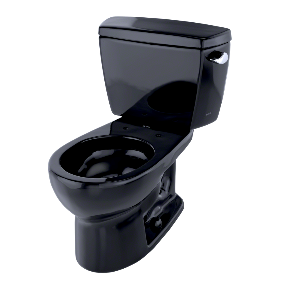 TOTO® Drake® Two-Piece Round 1.6 GPF Toilet with Right-Hand Trip Lever, Ebony - CST743SR#51