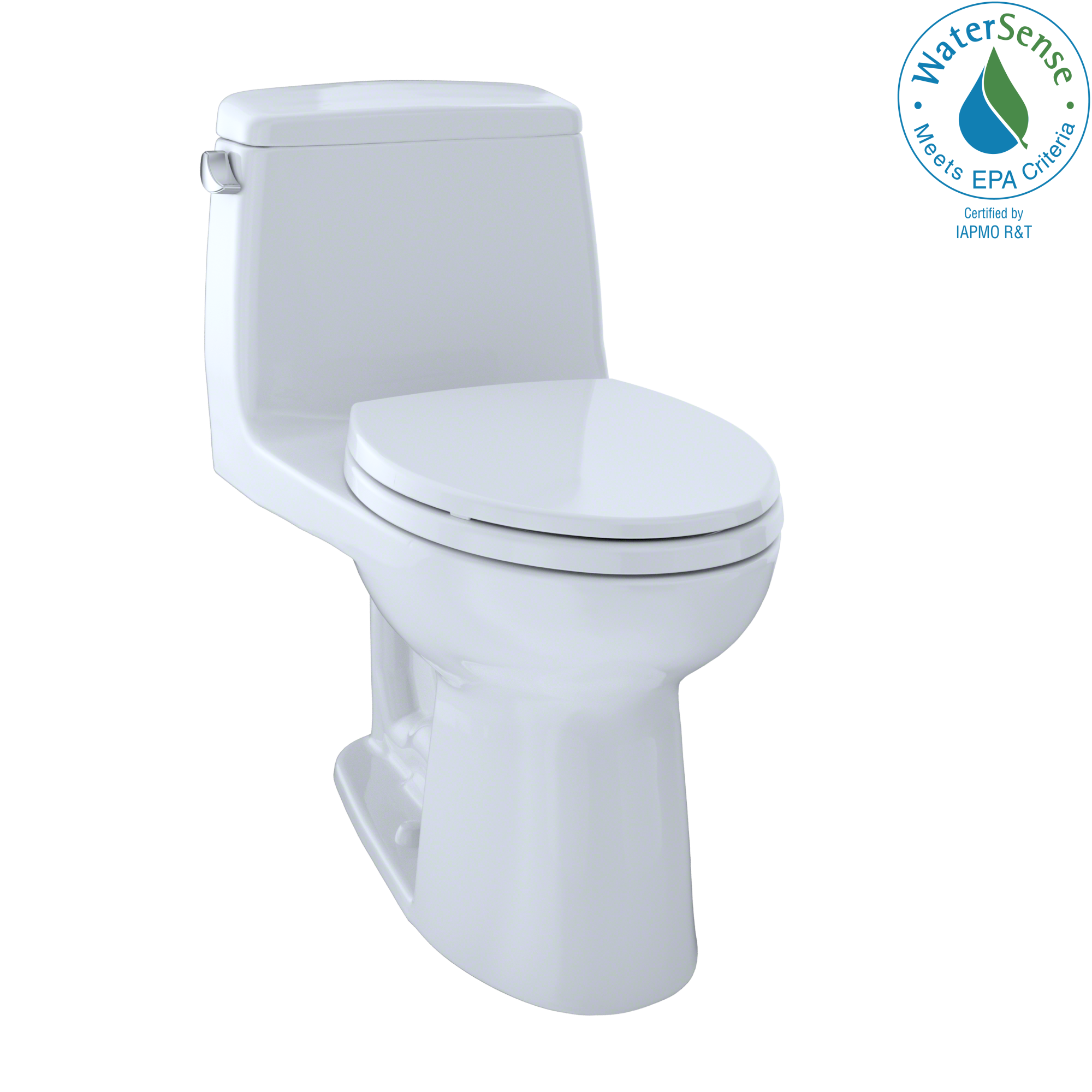 TOTO® Eco UltraMax® One-Piece Elongated 1.28 GPF ADA Compliant Toilet with Right-Hand Trip Lever, Cotton White - MS854114ELR#01