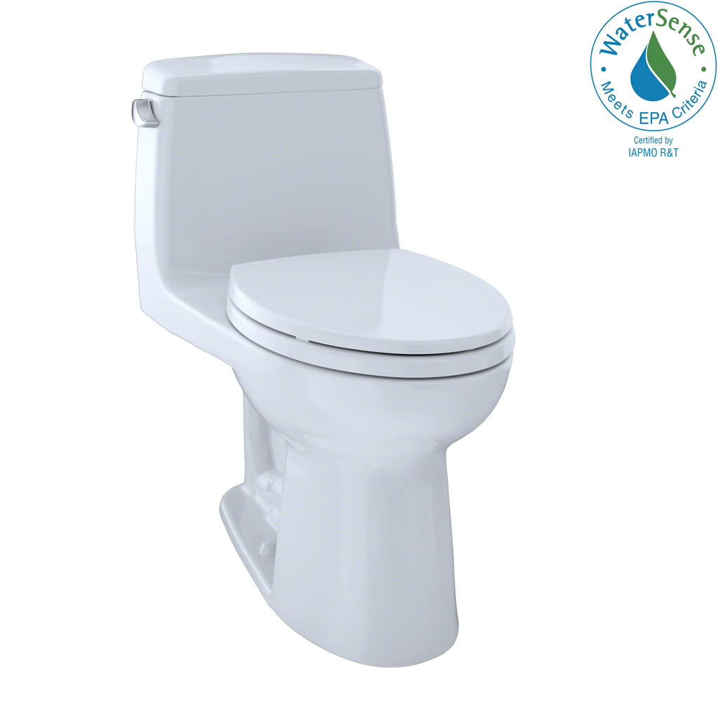 TOTO® Eco UltraMax® One-Piece Elongated 1.28 GPF ADA Compliant Toilet with Right-Hand Trip Lever, Cotton White - MS854114ELR#01