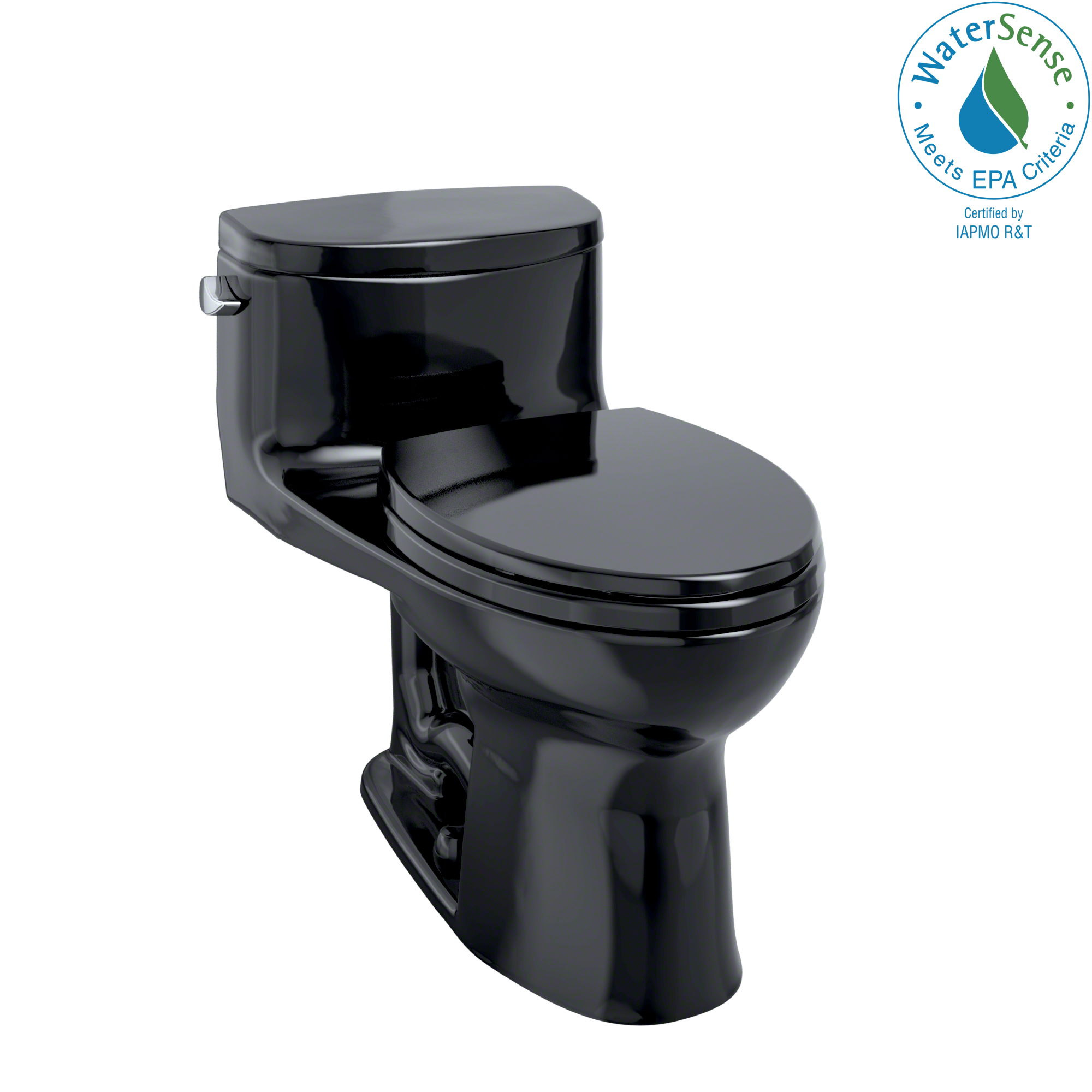 TOTO® Supreme® II One-Piece Elongated 1.28 GPF Universal Height Toilet, Ebony Black - MS634114CEF#51