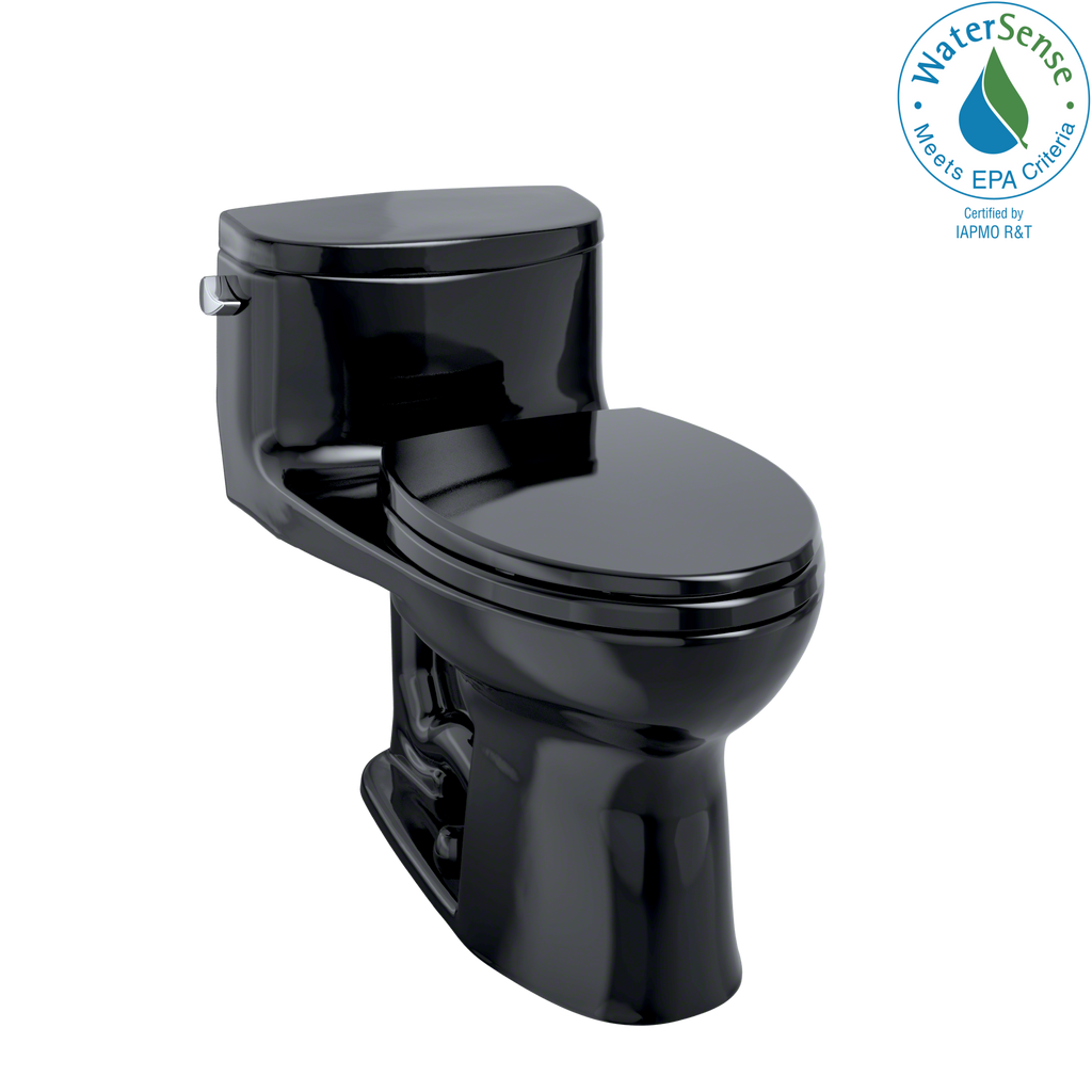 TOTO® Supreme® II One-Piece Elongated 1.28 GPF Universal Height Toilet, Ebony Black - MS634114CEF#51