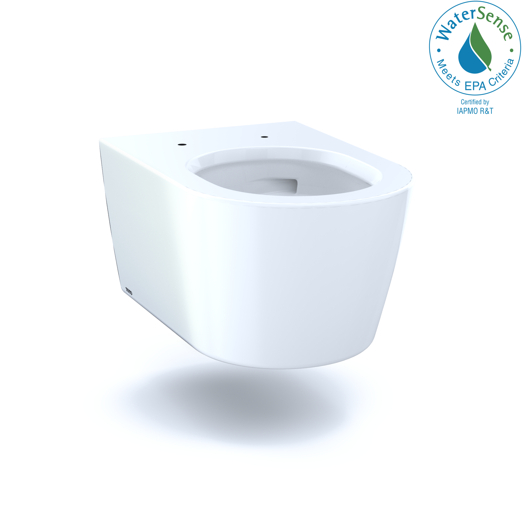 TOTO® RP Wall-Hung Contemporary D-Shape Dual Flush 1.28 and 0.9 GPF Toilet with CEFIONTECT®, Cotton White - CT447CFG#01