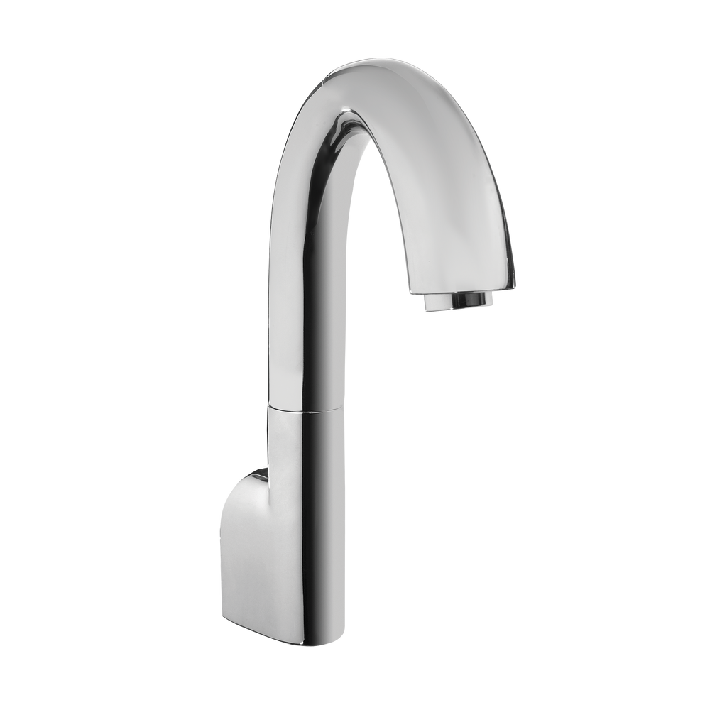 TOTO® Gooseneck Wall-Mount ECOPOWER® 0.35 GPM Electronic Touchless Sensor Bathroom Faucet with Thermostatic Mixing Valve, Polished Chrome - TEL163-D20ET#CP