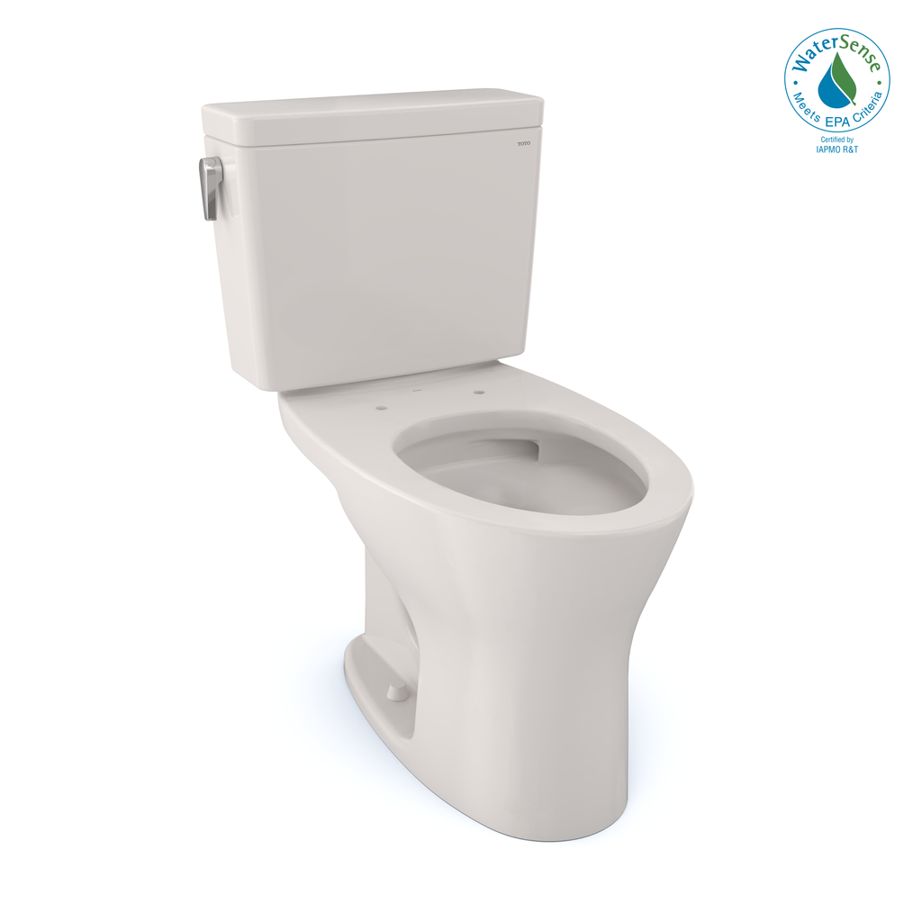 TOTO® Drake® Two-Piece Elongated Dual Flush 1.28 and 0.8 GPF Universal Height DYNAMAX TORNADO FLUSH® Toilet with CEFIONTECT®, Colonial White - CST746CEMFG#11