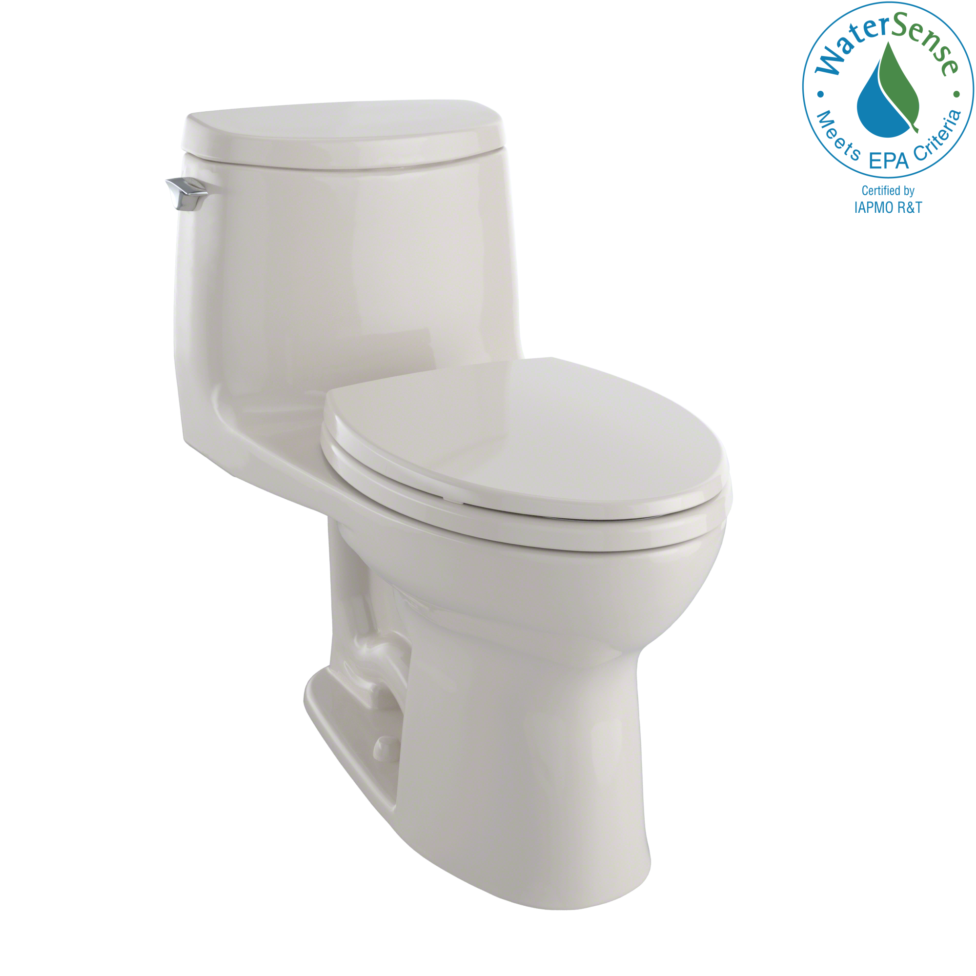 TOTO® UltraMax® II 1G® One-Piece Elongated 1.0 GPF Universal Height Toilet with CeFiONtect™, Bone - MS604114CUFG#03