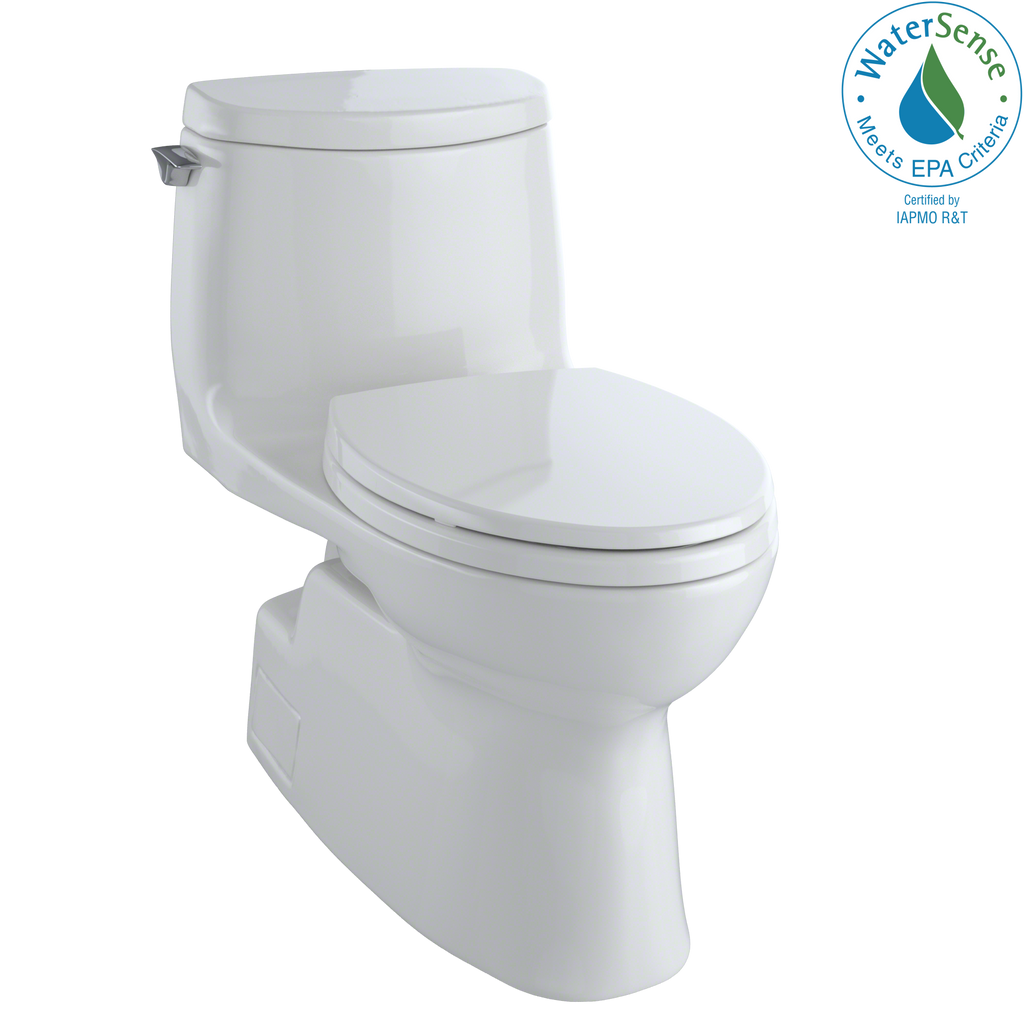 TOTO® Carlyle® II 1G® One-Piece Elongated 1.0 GPF Universal Height Skirted Toilet with CeFiONtect™, Colonial White - MS614114CUFG#11