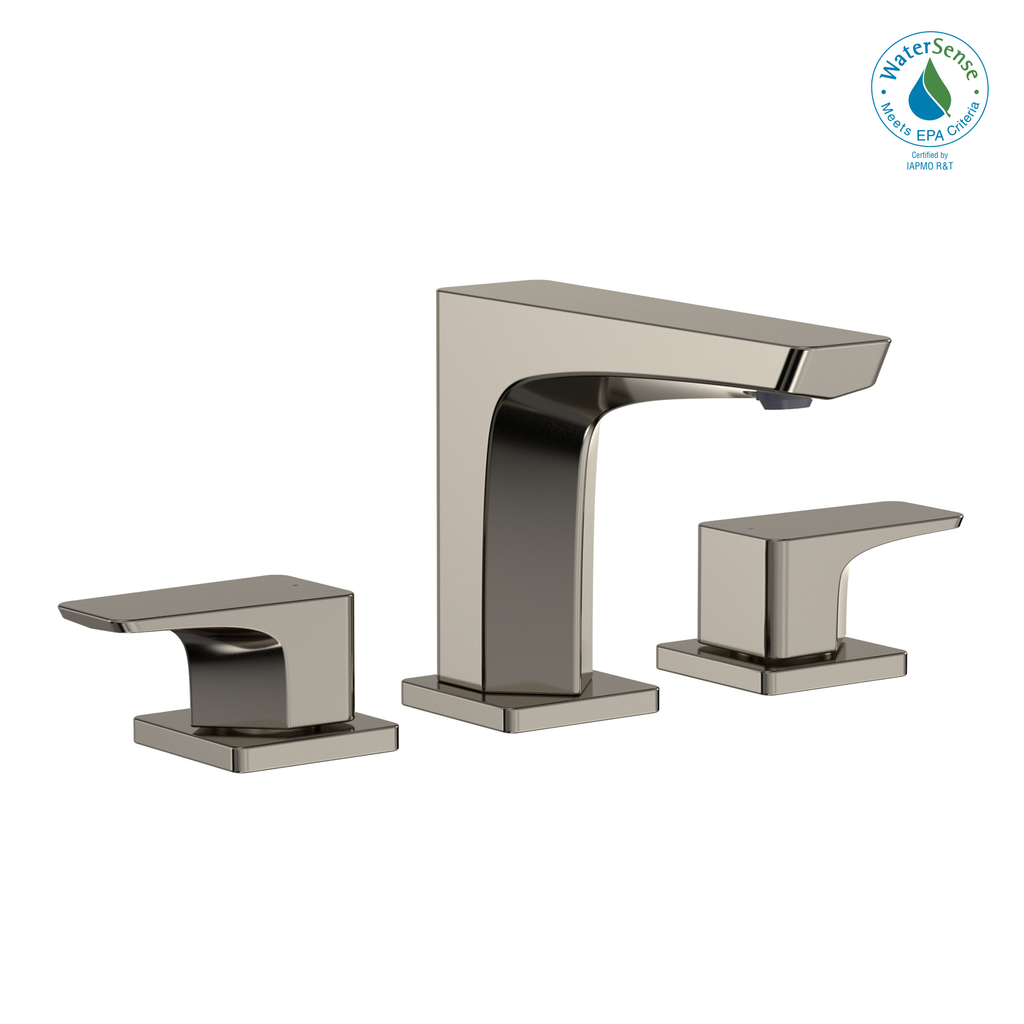 TOTO® GE 1.2 GPM Two Handle Widespread Bathroom Sink Faucet, Polished Nickel - TLG07201U#PN