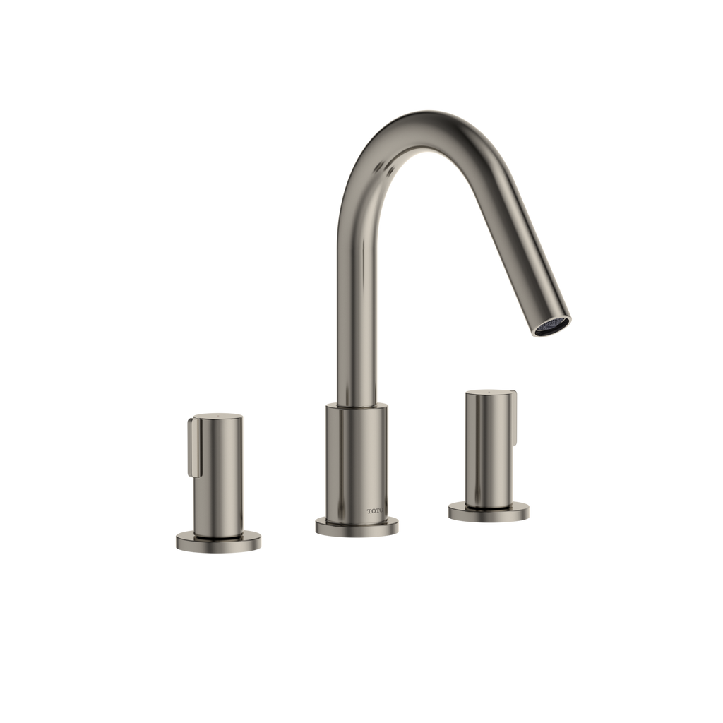 TOTO® GF Two-Handle Deck-Mount Roman Tub Filler Trim, Polished Nickel - TBG11201U#PN