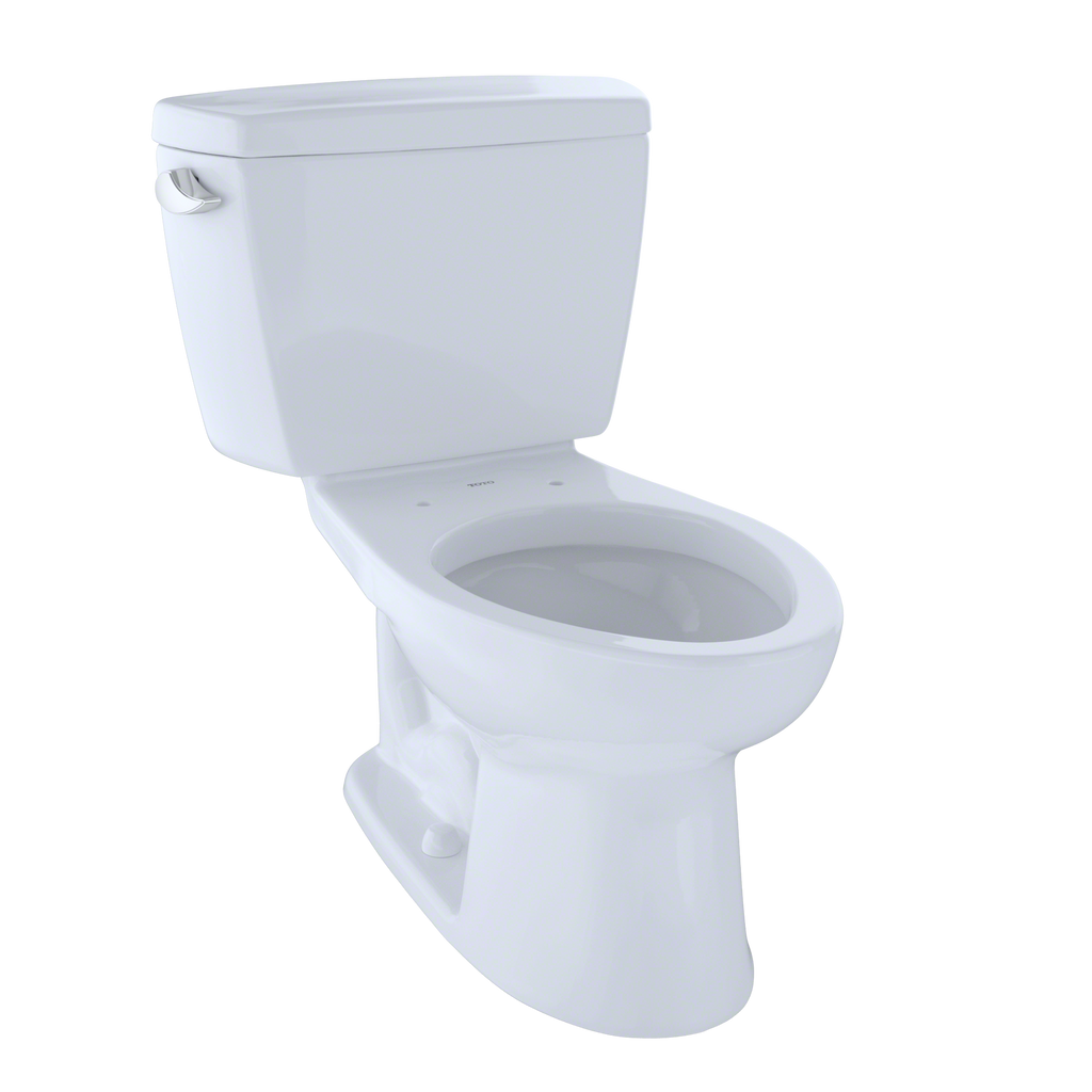 TOTO® Drake® Two-Piece Elongated 1.6 GPF Universal Height Toilet for 10 Inch Rough-In, Cotton White - CST744SF.10#01