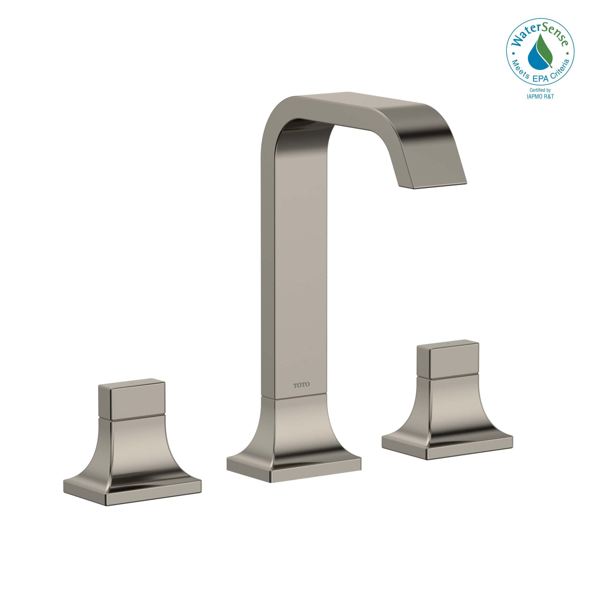 TOTO® GC 1.2 GPM Two Handle Widespread Bathroom Sink Faucet, Polished Nickel - TLG08201U#PN