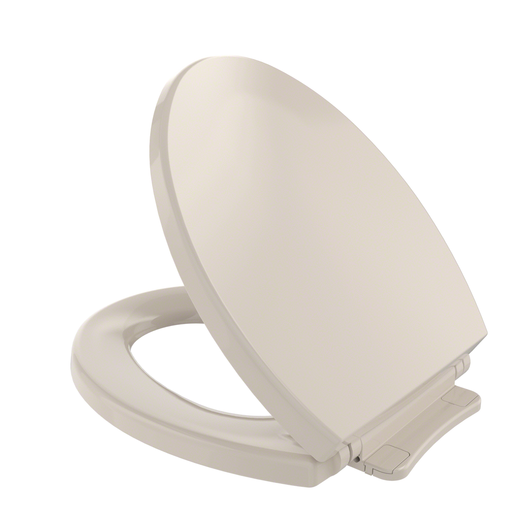 TOTO® SoftClose® Non Slamming, Slow Close Round Toilet Seat and Lid, Bone - SS113#03