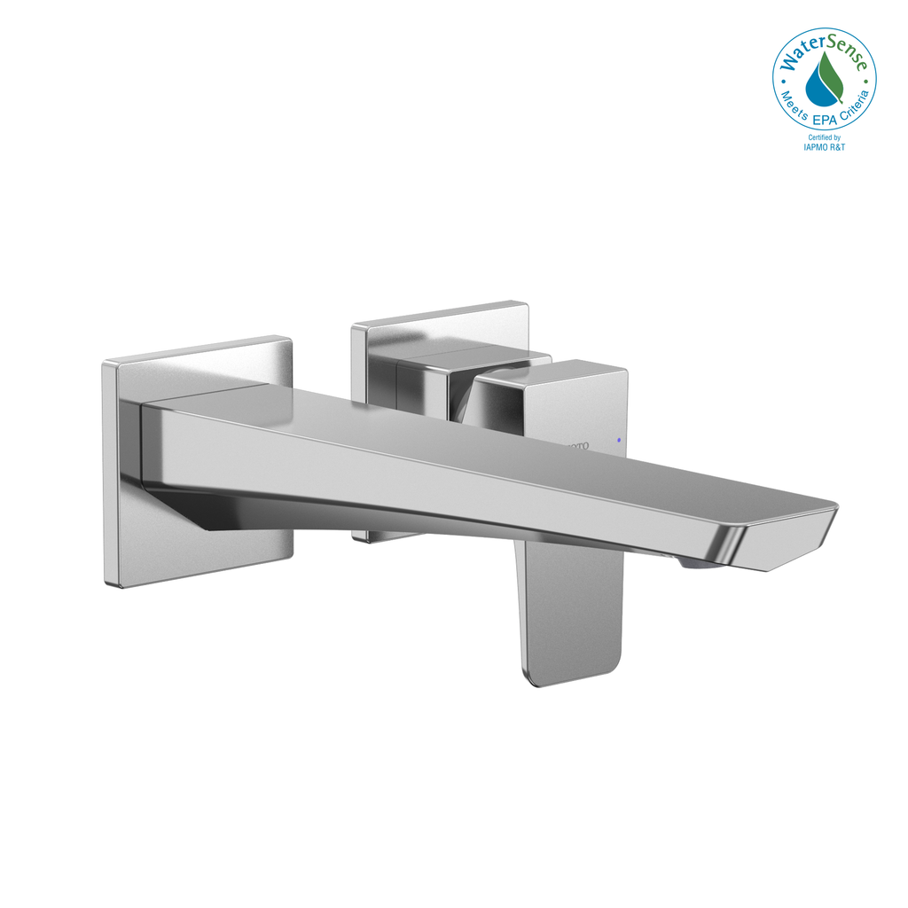 TOTO® GE 1.2 GPM Wall-Mount Single-Handle Long Bathroom Faucet with COMFORT GLIDE Technology, Polished Chrome - TLG07308U#CP