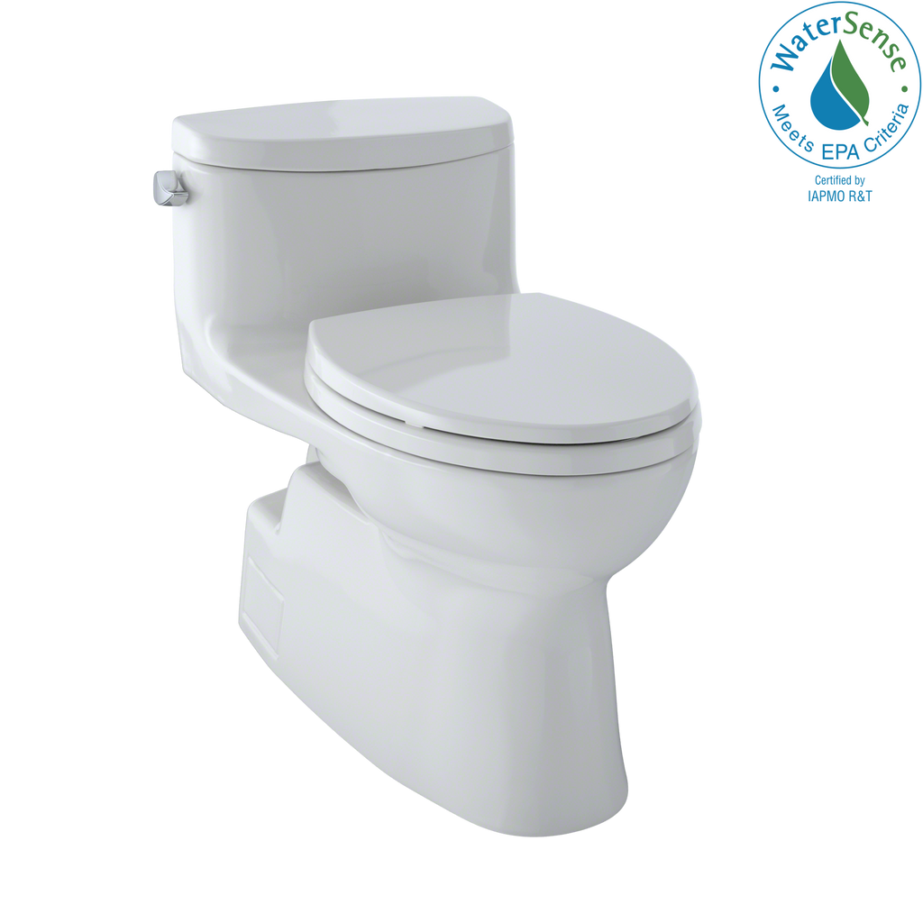 TOTO® Carolina® II One-Piece Elongated 1.28 GPF Universal Height Skirted Toilet with CeFiONtect™, Colonial White - MS644114CEFG#11