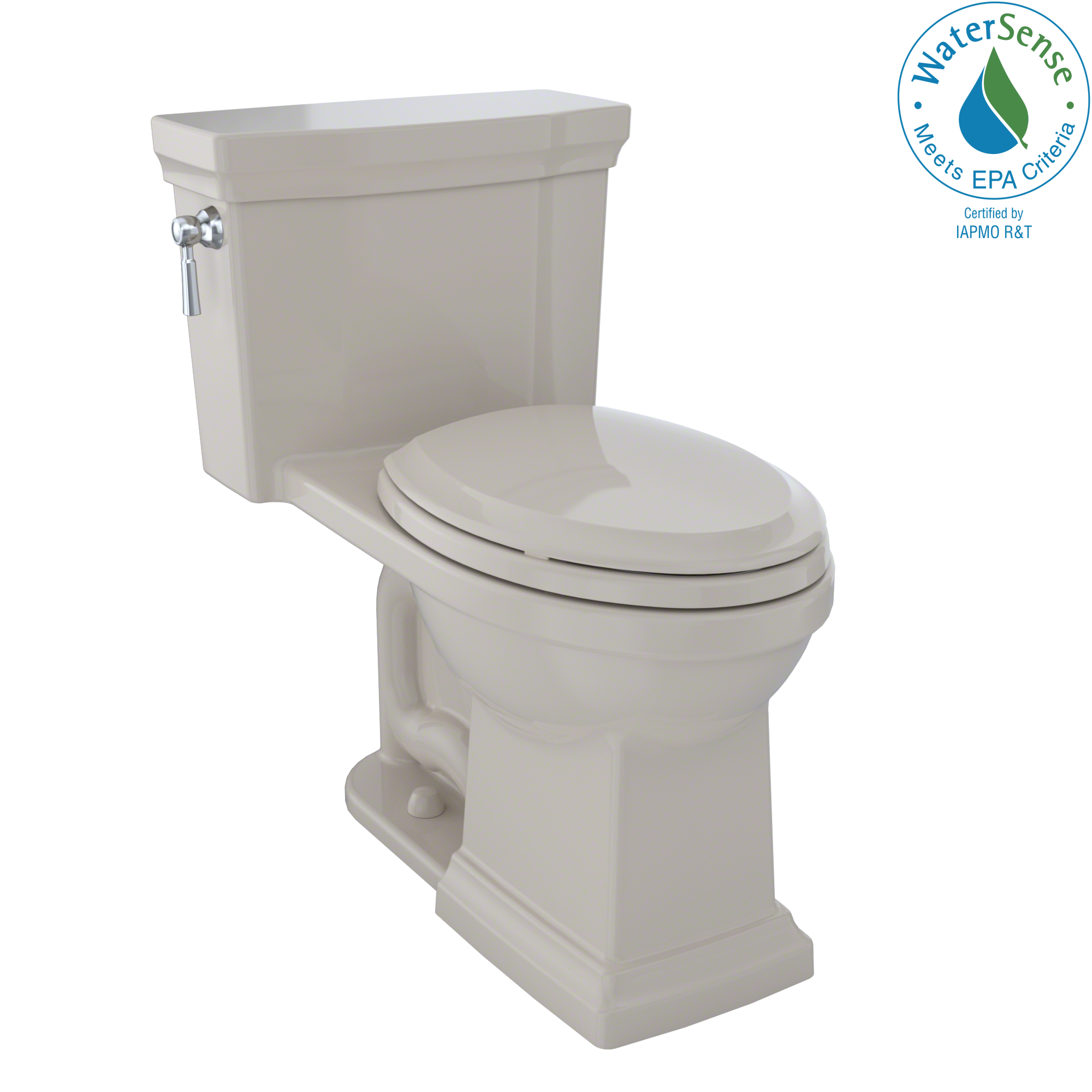 TOTO® Promenade® II 1G® One-Piece Elongated 1.0 GPF Universal Height Toilet with CeFiONtect™, Bone - MS814224CUFG#03