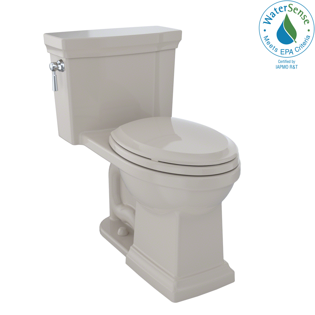 TOTO® Promenade® II 1G® One-Piece Elongated 1.0 GPF Universal Height Toilet with CeFiONtect™, Bone - MS814224CUFG#03