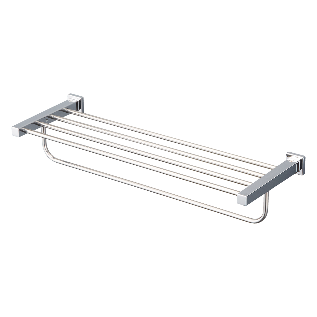 TOTO® L Series Square Towel Shelf with Hanging Bar, Polished Chrome - YTS408BU#CP