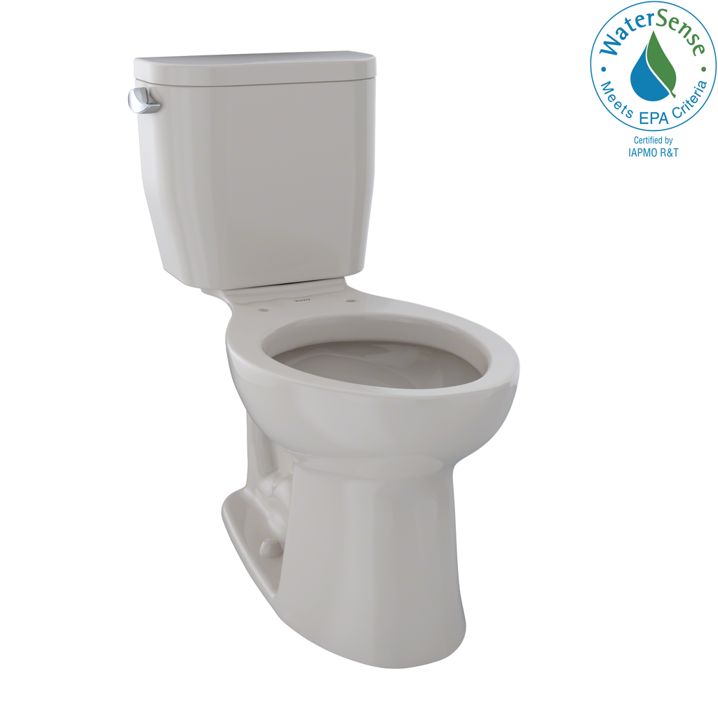 TOTO® Entrada™ Two-Piece Elongated 1.28 GPF Universal Height Toilet, Sedona Beige - CST244EF#12