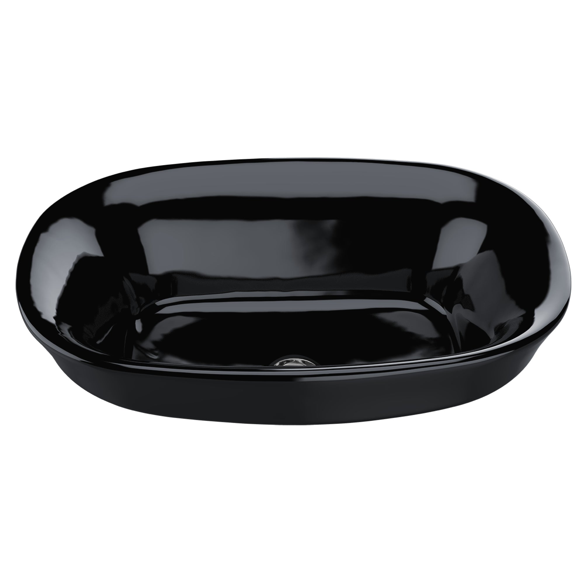 TOTO® Maris™ Oval Semi-Recessed Vessel Bathroom Sink, Ebony - LT480#51